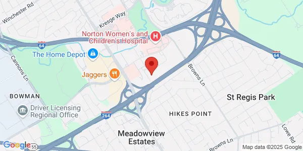 Map of 3906 Dupont Sq S Ste E VIP Clinic Louisville Louisville, KY 40207