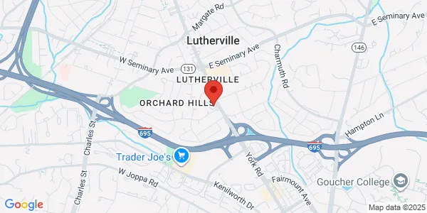 Map of 1212 York Rd Ste B201 Lutherville, MD 21093