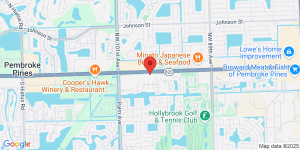 Map of 9650 Pines Blvd Pembroke Pines, FL 33024