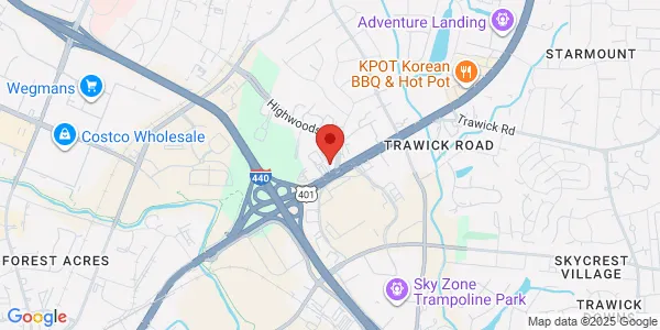 Map of 2731 B Capital Blvd Raleigh, NC 27604