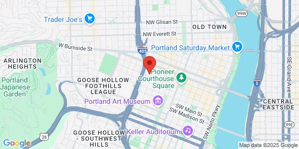 Map of 1221 SW Yamhill St Portland, OR 97205