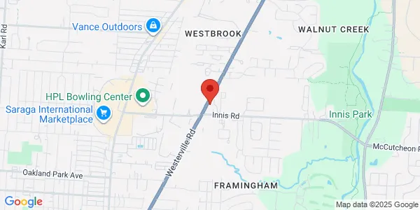 Map of 3414 Westerville Rd Columbus, OH 43224