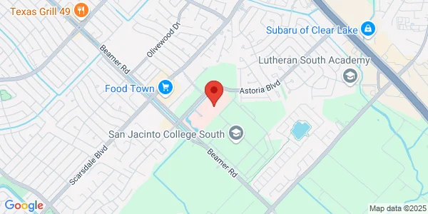 Map of 11920 Astoria Blvd Ste 100, Rm 160 Houston, TX 77089