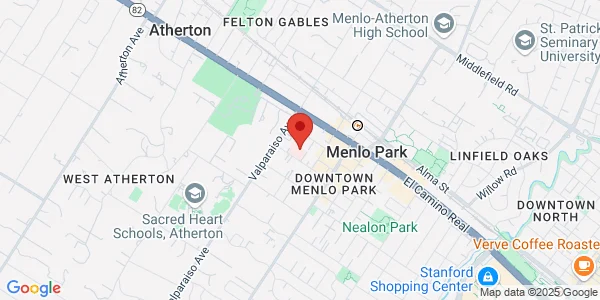 Map of 1300 Crane St Menlo Park, CA 94025
