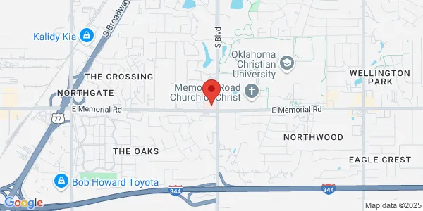 Map of 1919 E Memorial Rd Oklahoma City, OK 73131