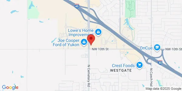 Map of 1777 Garth Brooks Blvd Yukon, OK 73099