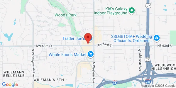 Map of 1121 NW 63rd St Ste 5001 Nichols Hills, OK 73116