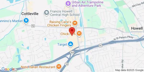 Map of 6167 Mid Rivers Mall Dr St Peters, MO 63304