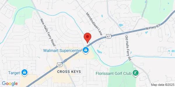 Map of 3433 N Hwy 67 Florissant, MO 63033