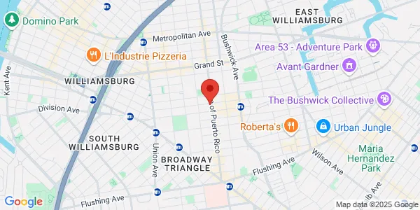 Map of 150 Meserole St Fl 2 Brooklyn, NY 11206