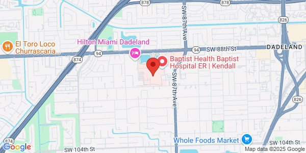 Map of 8900 N Kendall Dr Miami, FL 33176