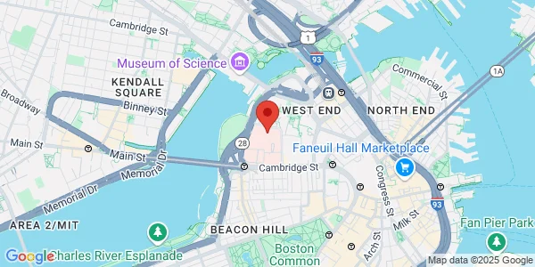 Map of 55 Fruit St Boston, MA 02114