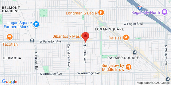 Map of 3333 W Fullerton Ave Unit B Chicago, IL 60647