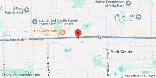 Map of 601 E Roosevelt Rd Lombard, IL 60148