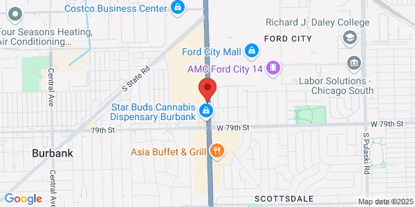 Map of 7786 Cicero Ave Burbank, IL 60459