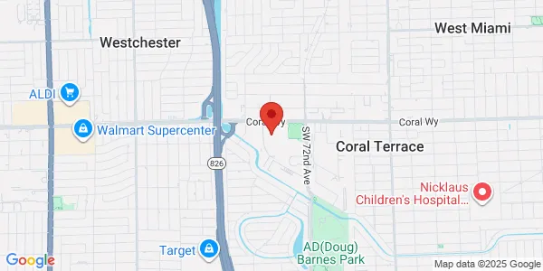Map of 7360 Coral Way Ste 27A Miami, FL 33155