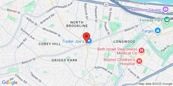 Map of 1322 Beacon St Brookline, MA 02446