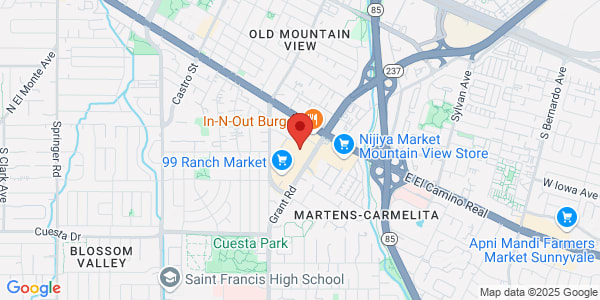 Map of 1040 Grant Rd Ste 140 Mountain View, CA 94040