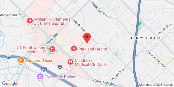 Map of 5151 Maple Ave Ste 1A Dallas, TX 75235
