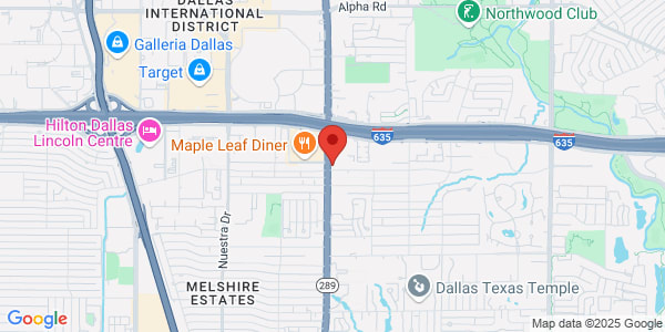 Map of 12800 Preston Rd Ste 120 Dallas, TX 75230