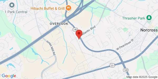 Map of 6760 Jimmy Carter Blvd Ste 165 Norcross, GA 30071