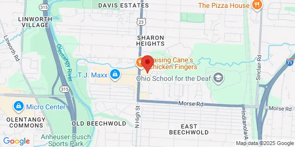 Map of 5070 North High St Columbus, OH 43214