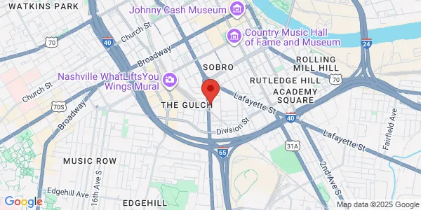 Map of 526 8th Ave S Nashville, TN 37203