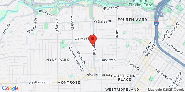 Map of 1103 Bomar St Houston, TX 77006