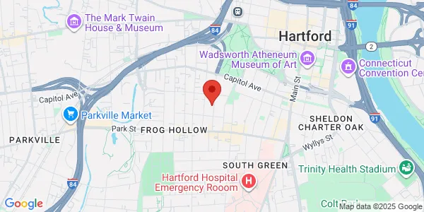 Map of 101 Oak St Hartford, CT 06106