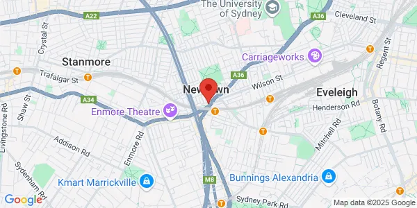Map of 327 King St Newtown New South Wales 2042 Australia