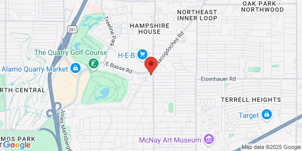 Map of 7407 Broadway St San Antonio, TX 78209