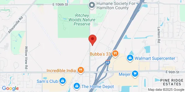 Map of 9840 Westpoint Dr Indianapolis, IN 46256