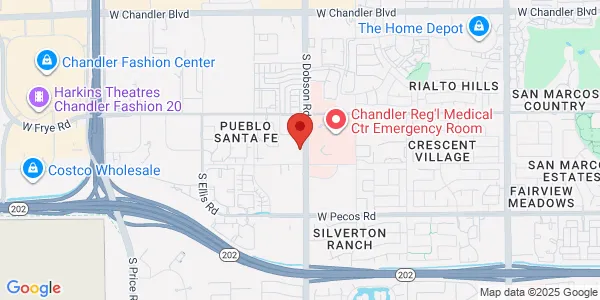 Map of 600 South Dobson Rd Ste C-26 Chandler, AZ 85224