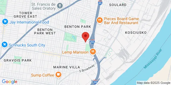 Map of 3127 Lemp Ave Saint Louis, MO 63118