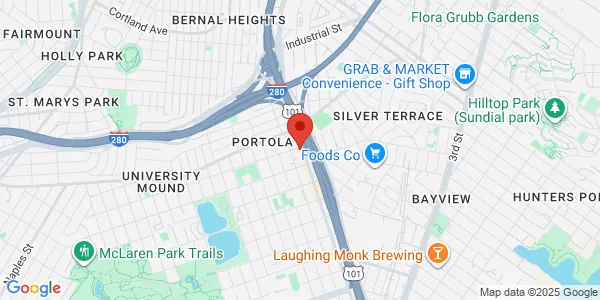 Map of 9 Silliman St Ste 6 San Francisco, CA 94134