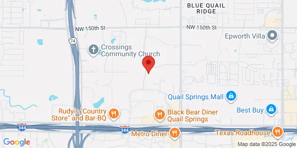 Map of 14400 Bogert Pkwy Ste 100 Oklahoma City, OK 73134