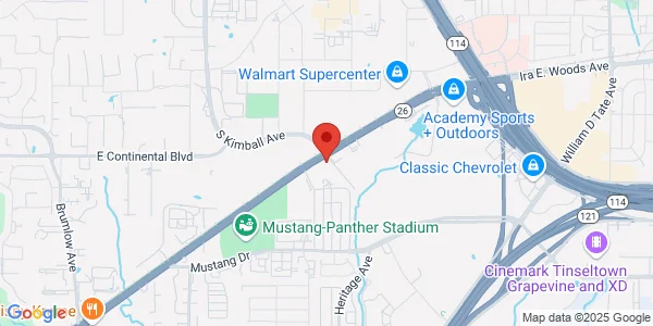 Map of 2535 Ira E Woods Ave Ste 101 Grapevine, TX 76051