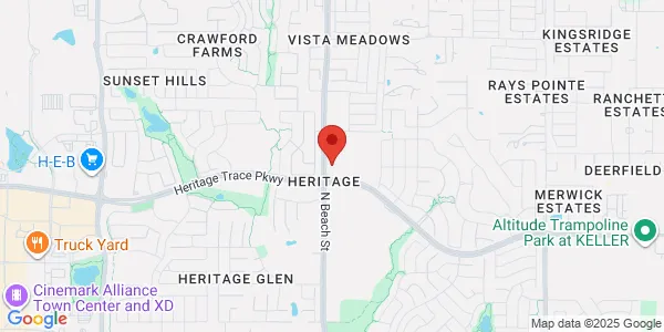 Map of 4501 Heritage Trace Pkwy Ste 115 Fort Worth, TX 76244