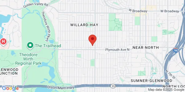 Map of 1313 Penn Ave N Minneapolis, MN 55411
