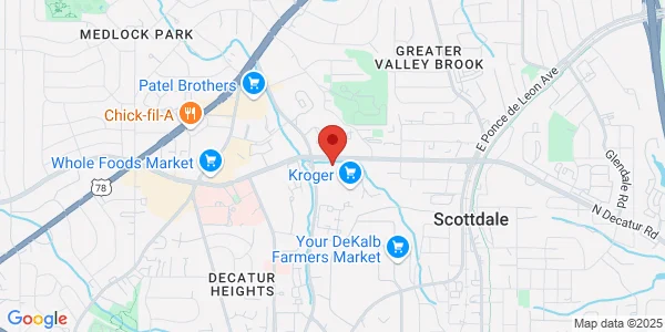 Map of 2859 N Decatur Rd Decatur, GA 30033