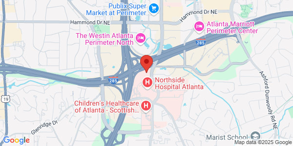 Map of 5780 Peachtree Dunwoody Rd Ste 100 Atlanta, GA 30342