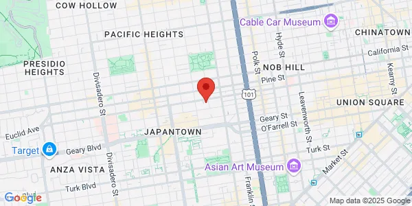 Map of 1801 Bush St Unit 220 San Francisco, CA 94109