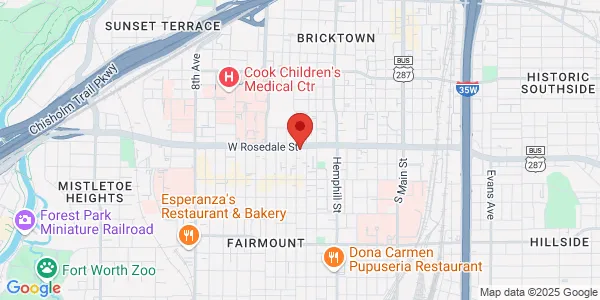 Map of 1106 Alston Ave Ste 120 Fort Worth, TX 76104