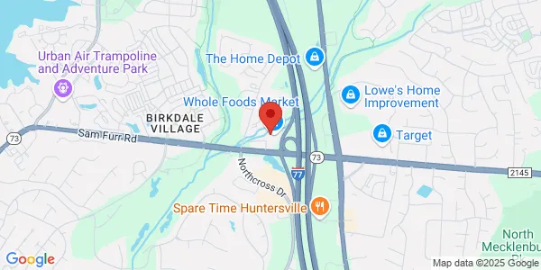 Map of 9121 Sam Furr Rd Ste 108 Huntersville, NC 28078