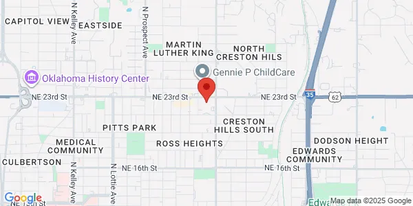 Map of 1918 NE 23rd St Oklahoma City, OK 73111