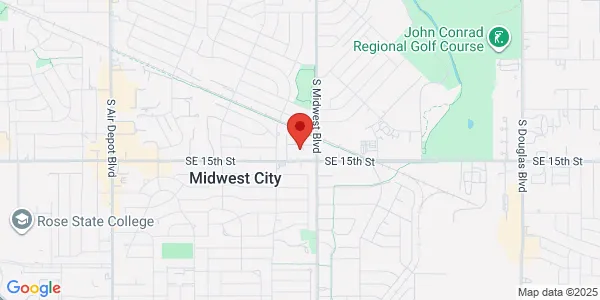 Map of 7521 SE 15th St Oklahoma City, OK 73110