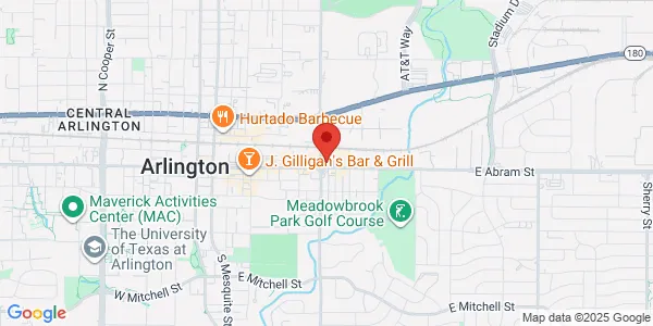 Map of 819 E Abram St Arlington, TX 76010