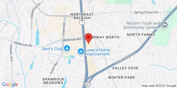 Map of 4600 Capital Blvd Raleigh, NC 27604