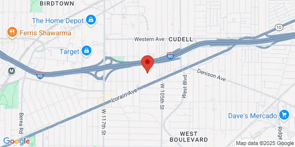 Map of 10688 Lorain Ave Cleveland, OH 44111