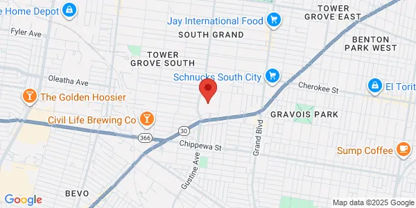 Map of 3863A Gravois Ave Saint Louis, MO 63116